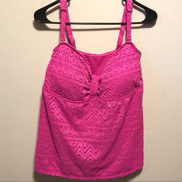 bright pink tankini